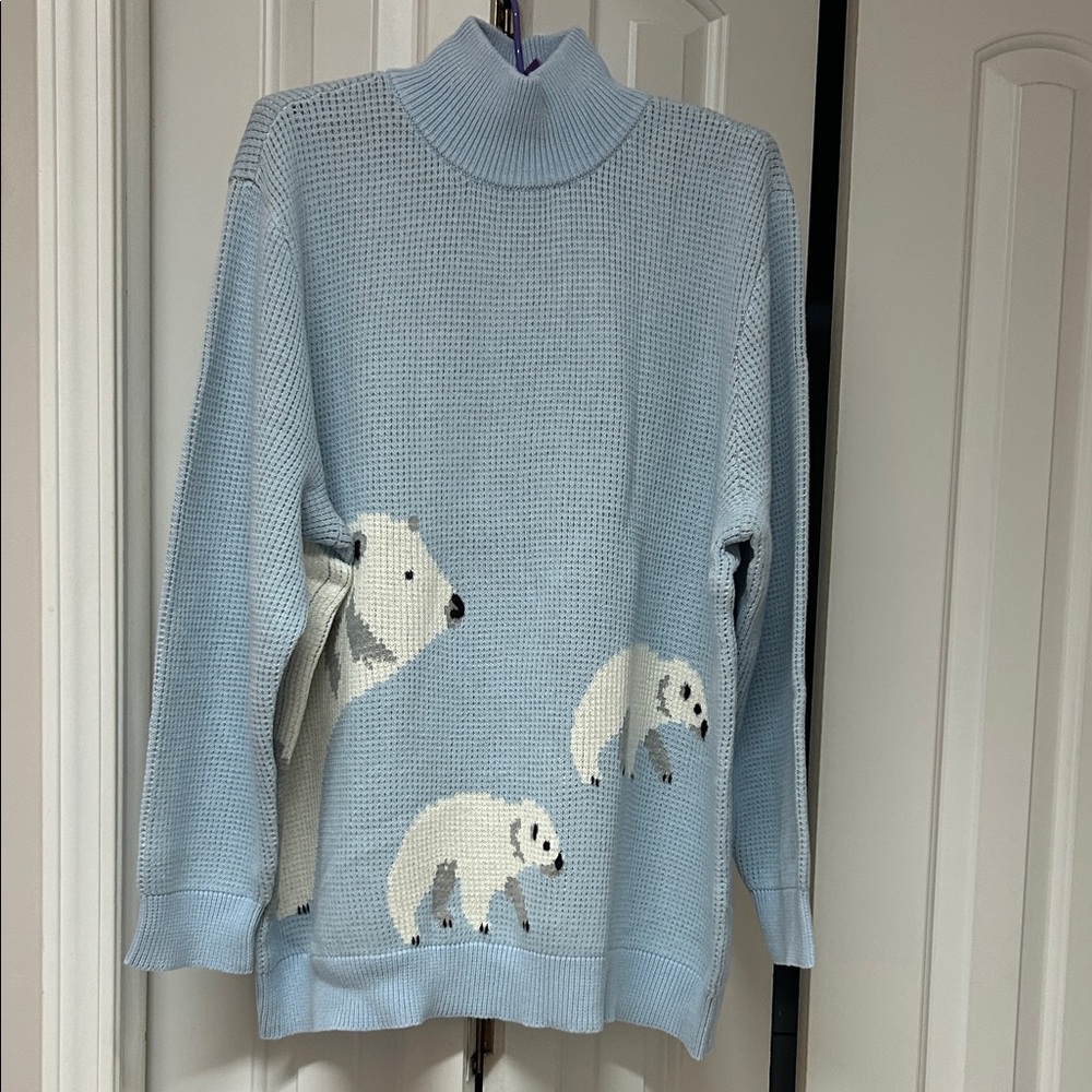 Winter ❄️ Women's Light Blue Polar Bear Sweater